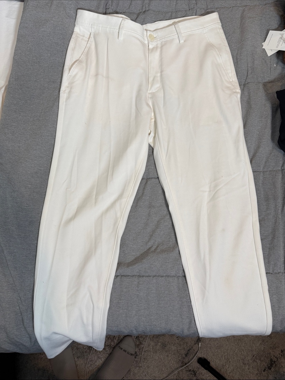 Zara Men's Off-White Chino Pants